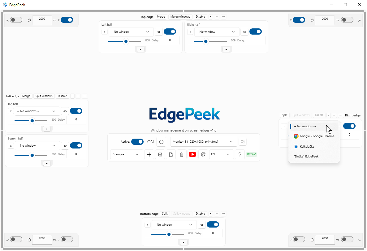 Settings Panel